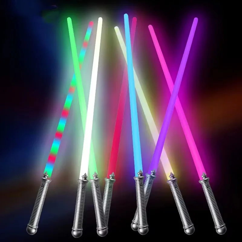 LED Lightsaber Toy Light Anime Characters Warrior Weapons Toy Lamp Battery Operated for Friend Play Game Party or Gifts