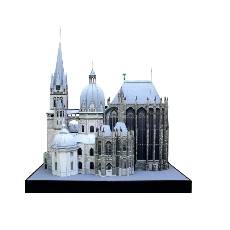 3D Paper Three-Dimensional Architecture Aachen Cathedral Paper Model Doll Houses DIY Assembly Toy Children Adult Christmas Gifts