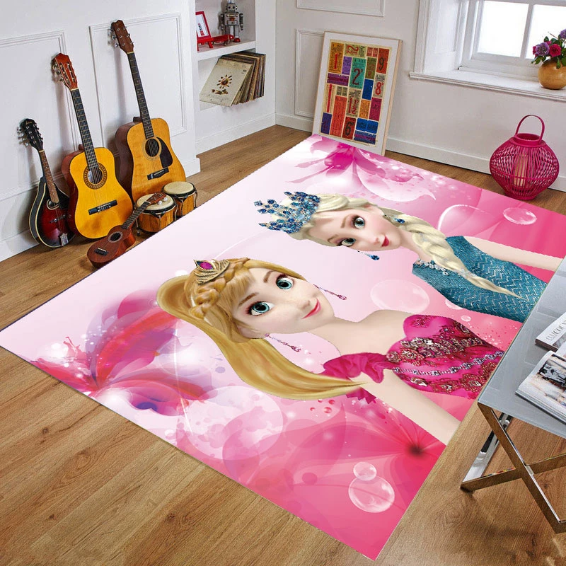 

3D Princess Baby Playmat Anti-slip Bedroom Carpet Floor Mat Home Decor Floor Rug Decoracion De Fiestas Y Eventos