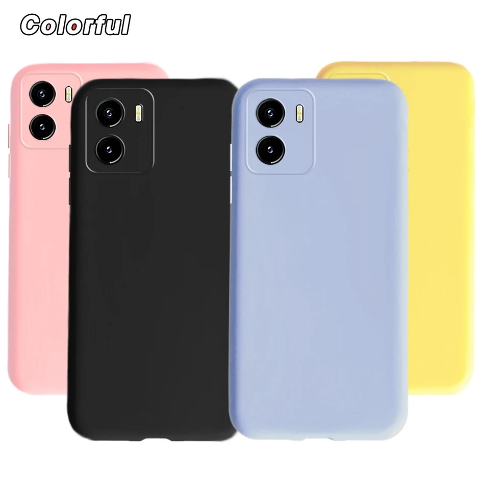 Liquid Silicone Case For Vivo Y15s 2021 V2120 Cover Soft TPU Candy Back Covers For Vivo Y15s 4G Y 15s Y 15a Funda VivoY15s Coque