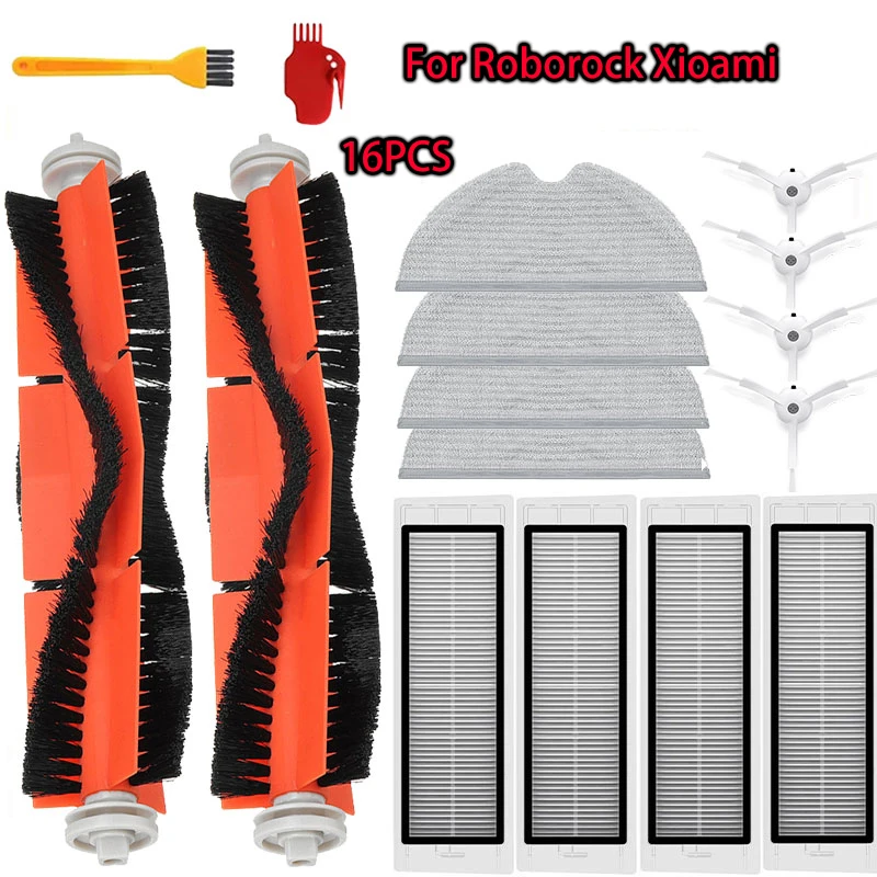 Piezas de aspiradora con filtro HEPA, cepillo lateral, cepillo principal, caja de polvo para Roborock S50, S55, S60, Robot aspirador Xiaomi 1s MI