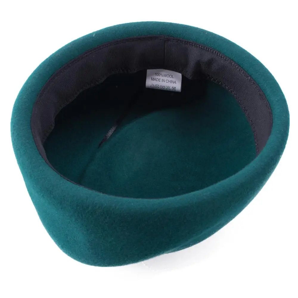 Lawliet Winte Beret Hats for Women Fashion French Wool Beret Air Hostesses Pillbox Hats Fascinators Ladies Hats A137
