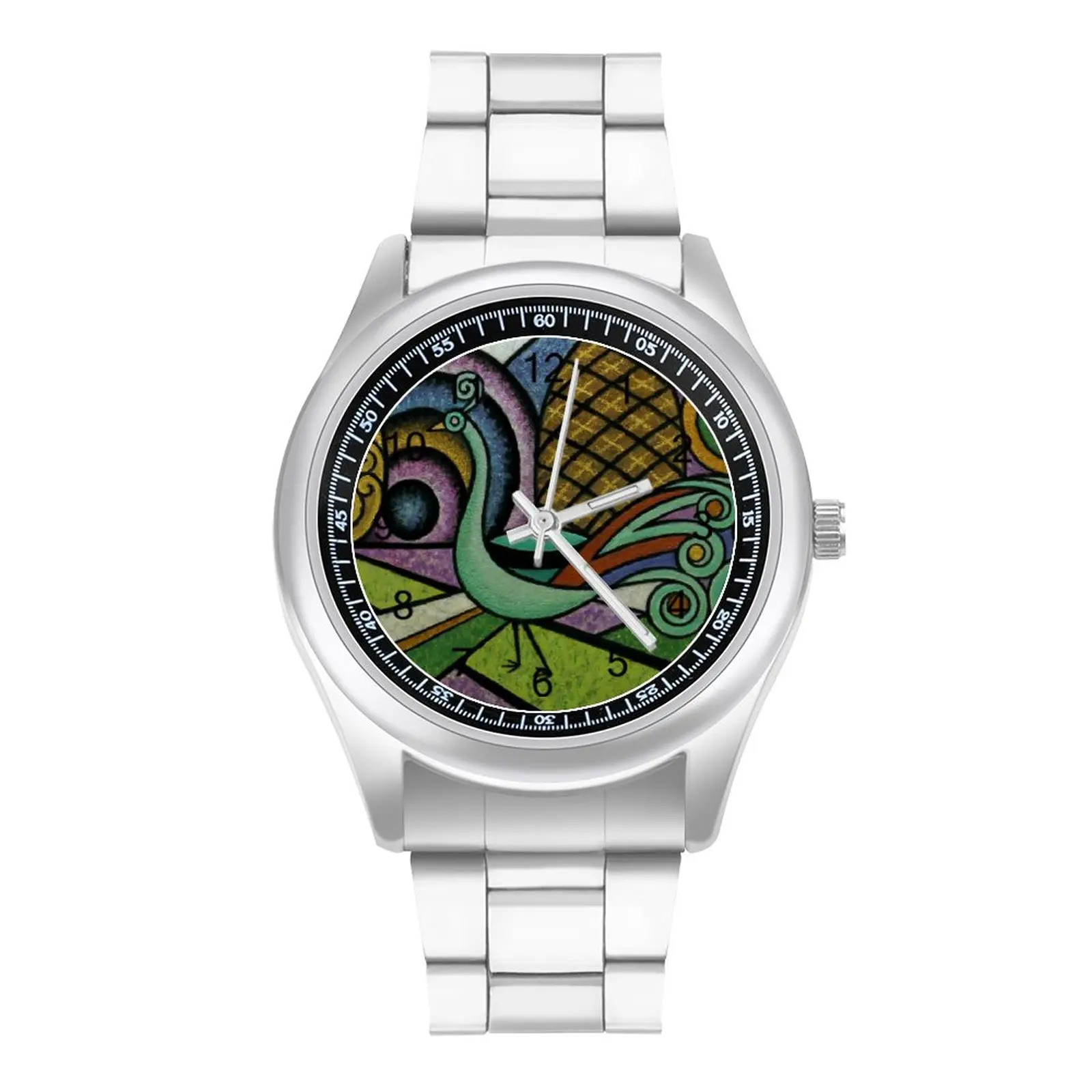 

Peacock Quartz Watch Spring Casual Wrist Watch Stainless Design High Quality Boys Wristwatch