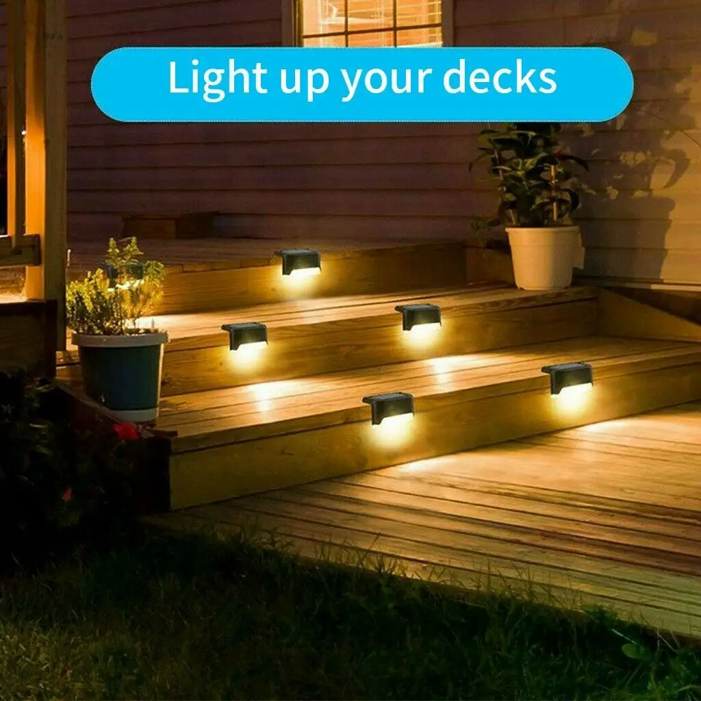 

5/10/20PCS LED Solar Lamp Path Stair Outdoor Waterproof Wall Light Garden Landscape Step Deck Lights Balcony Fence Solar Lights