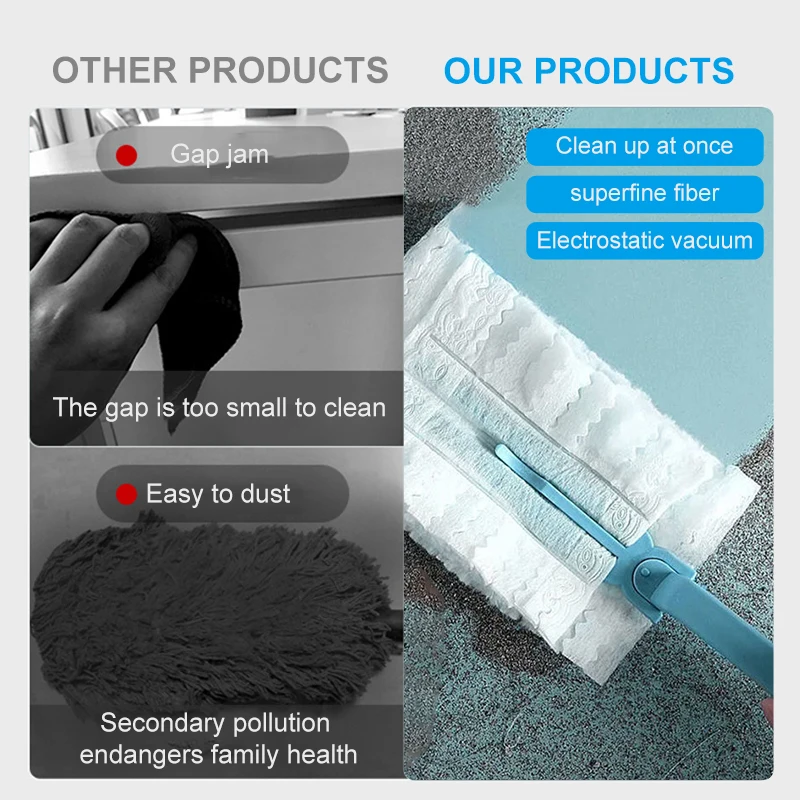 5-15PCS Magic Duster Electrostatic Absorbent Household Cleaning brush Dust cleaner remover for Window Car Cleaner Tool