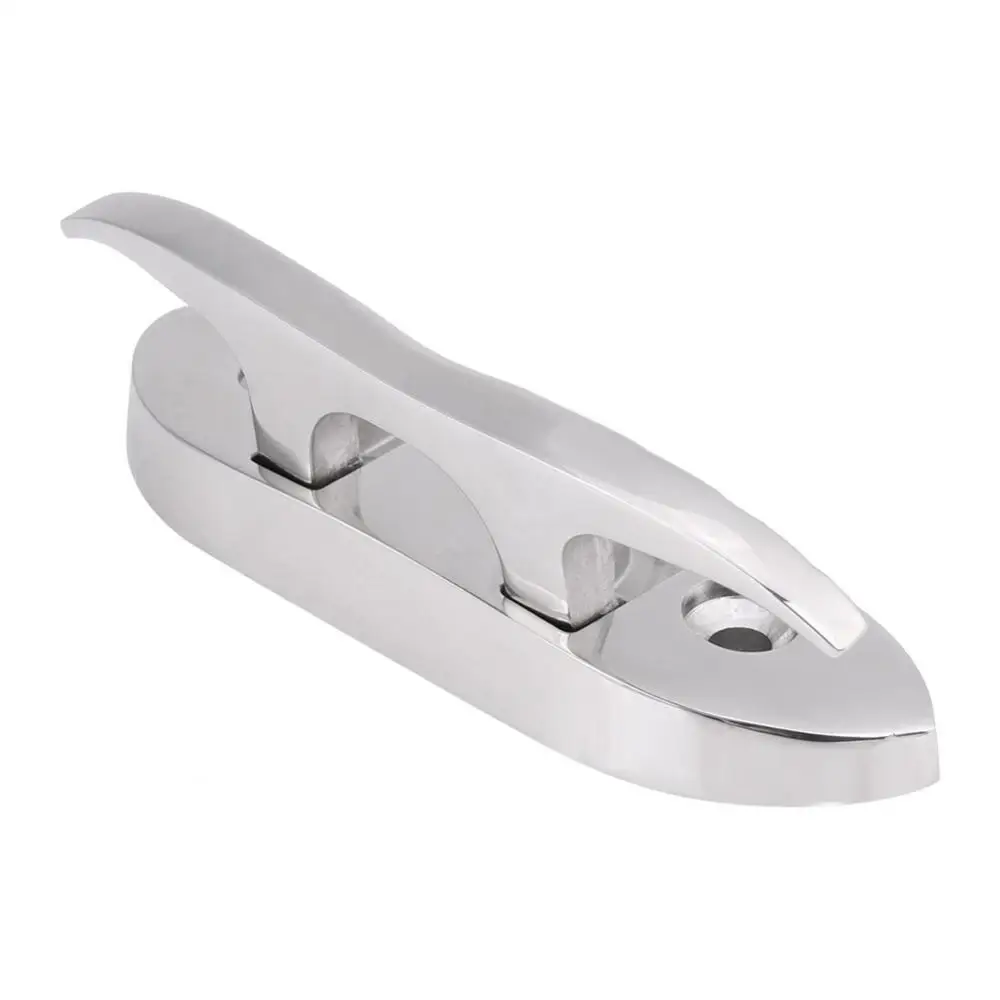 1 Pcs 316 Stainless Steel 118mm Folding Dock Cleat 4-1/2