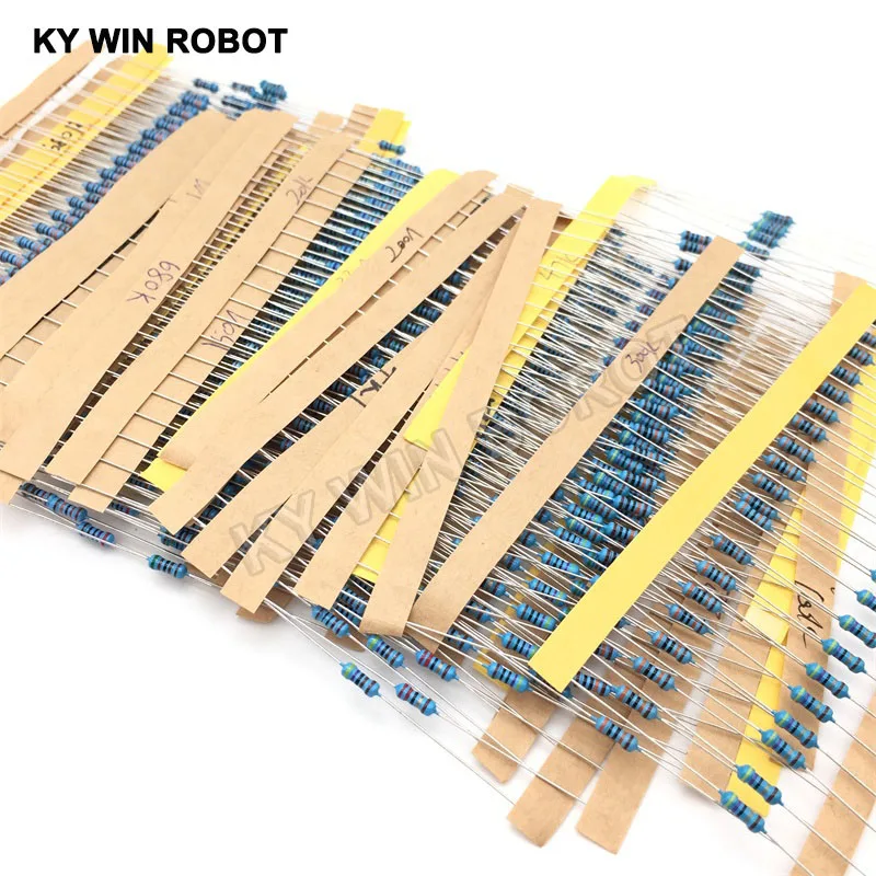 1 Pack 300Pcs 10 -1M Ohm 1/4w Resistance 1% Metal Film Resistor Resistance Assortment Kit Set 30 Kinds Each 10pcs