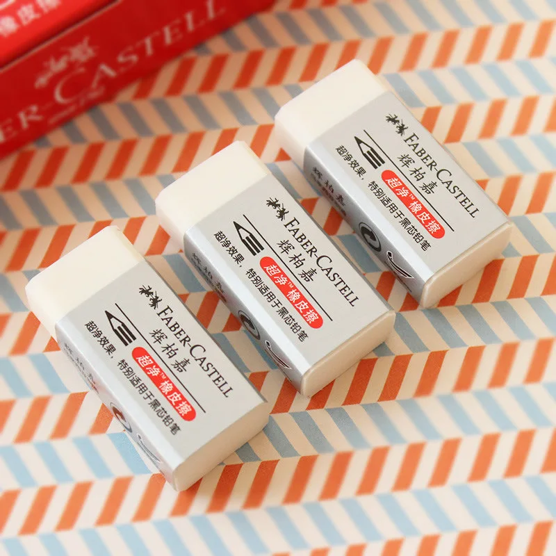 Faber Castell Eraser Strong Wipe Super Clean Dust Free Rubber for Drawing/Sketch 18-70/72  187189 School Art Supplies Stationery