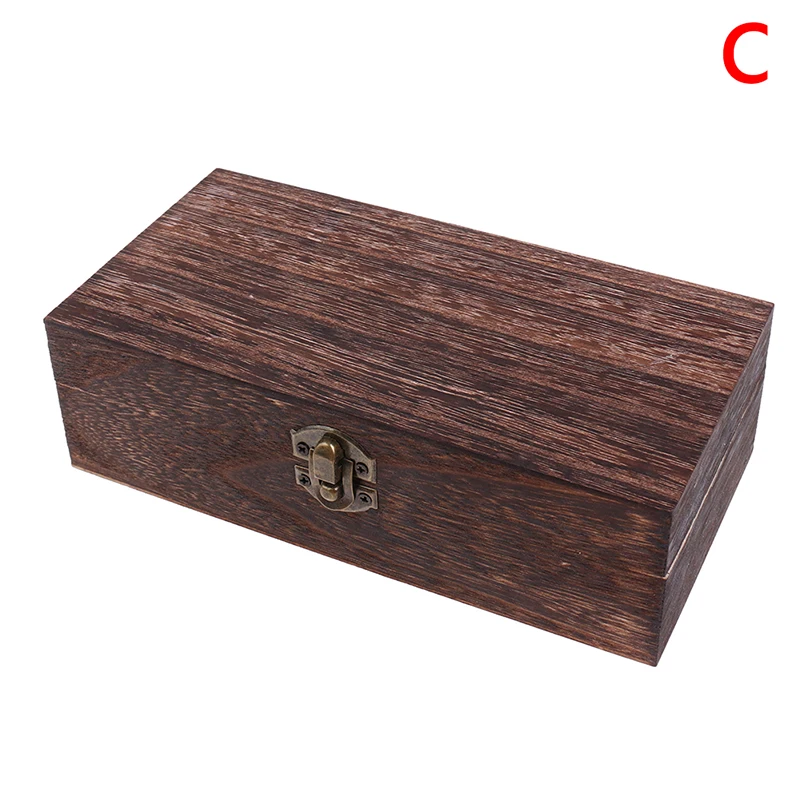 Retro Jewelry Box Desktop Wood Clamshell Storage Hand Decoration Wooden Box