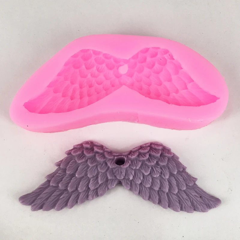 DIY Handmade Craft Clay Molds Angel Wings Silicone Mold Gypsum Aromatherapy Pendant Wax Mould Soap Mold