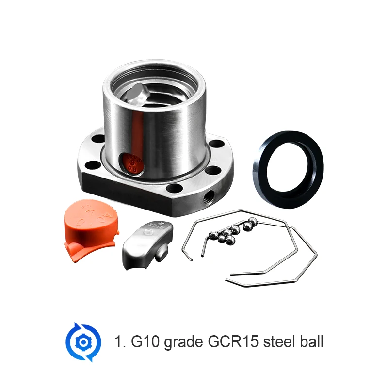 HLTNC 1Pcs 16mm Lead 10mm 1610 CNC Rolled BallScrew With SFU1610 Single Nut + BKBF12 End Support + DSG16H Housing + Coupling