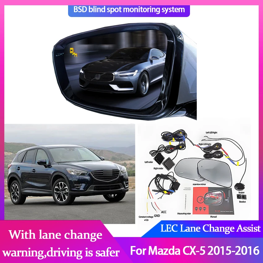 

Millimeter Wave Radar Blind Spot for Mazda CX-5 2015-2016 BSD BSA BSM Microwave Monitor Radar Detectors Safety Change Assist