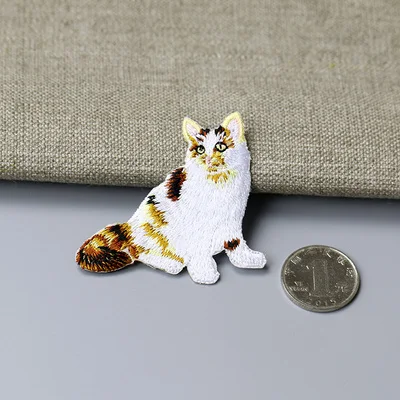 Große Qualität Gestickte Nette Katze Patches für Baby Hut Tasche DIY Patch Mit Kleber Kleber Eisen Auf Patch Reparatur Aufkleber – Detail 6