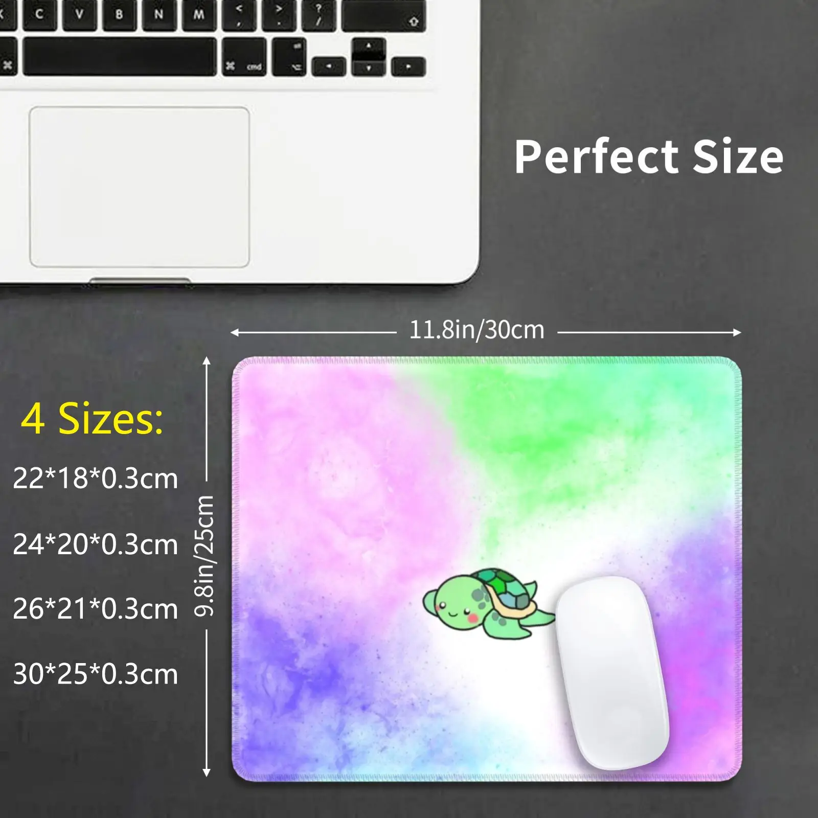 Lunar Turtle Mouse Pad DIY Print Turtle Lunar Tie Dye Space