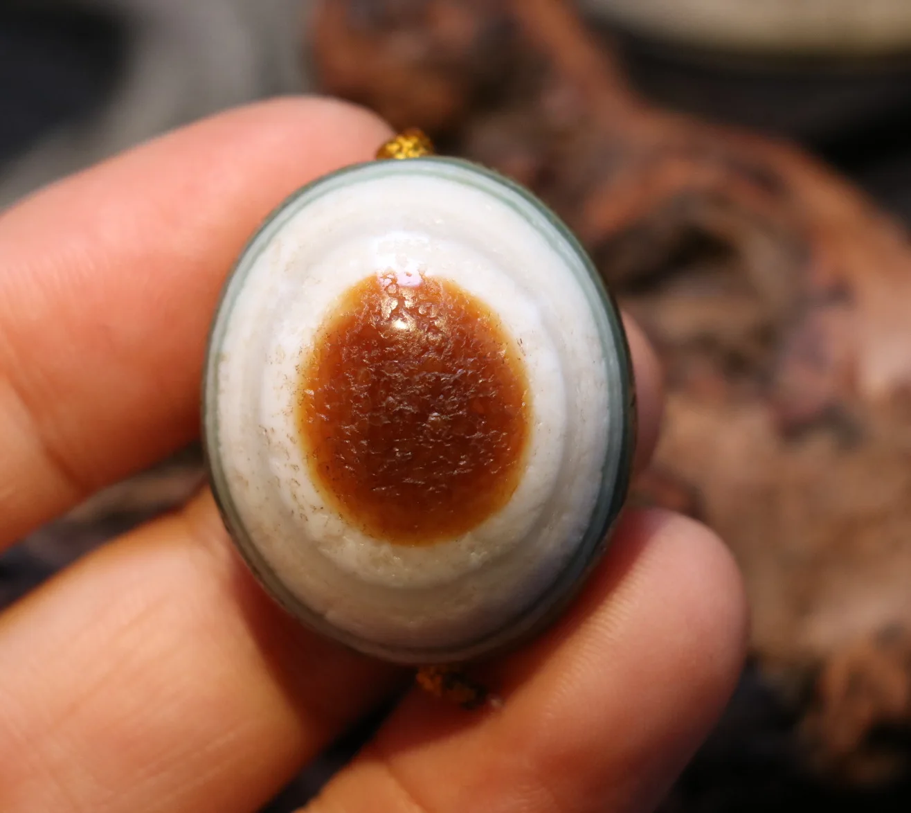 

No.210128 Fa22 Magic Power Tibetan Old Agate Colorful Heaven Eye Goat Eye dZi Bead Amulet Totem Pendant LKbrother Saurces