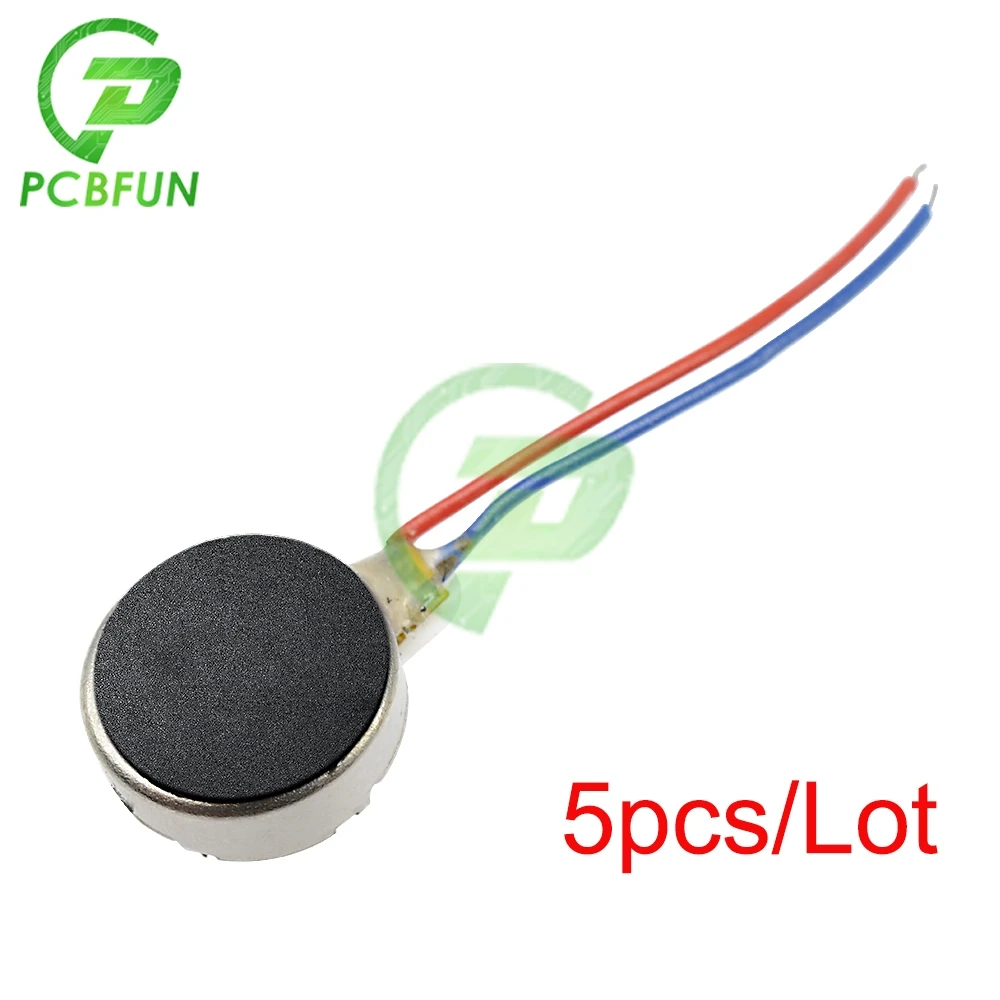 Pcbfun 3V 8MM Mobile Phone Vibration Micro Motor Max 70mA Min 12000RPM for Electronic Vibration Equipment DIY Kit Mobile Phone