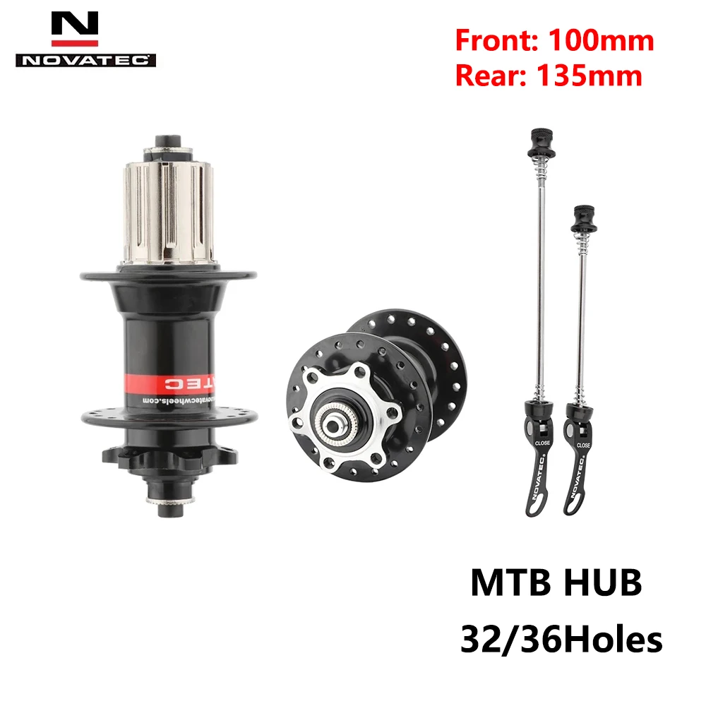 

NOVATEC MTB Bike 6 Pawls HG Disc Brake Hub D041SB D042SB 8/9/10/11 speed Thru Axle 100 135mm Quick Release Sealed Bearing Hub