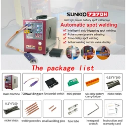 Sunkko 737dh Punkts ch weißer 4,3 kW Induktion verzögerung Berührungs schweiß maschine kleine 18650Lithium-Batterie Punkts chweiß maschine Nickel stri