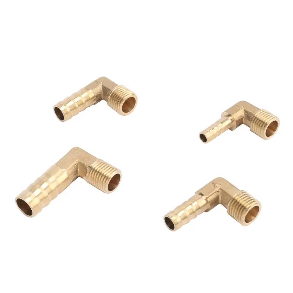 

6mm 8mm 10mm 12mm Hose Barb to 1/4" BSP Male Thread Elbow Brass Connector 90 degrees Pipe Repair Coupler Connector Pipe Fitting