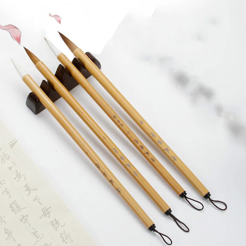 3 Pcs/Lot Traditional Chinese Painting Pen Calligraphy Brushes Pen Weasel Hair Woolen Hair Writing Festival Couplets Brush