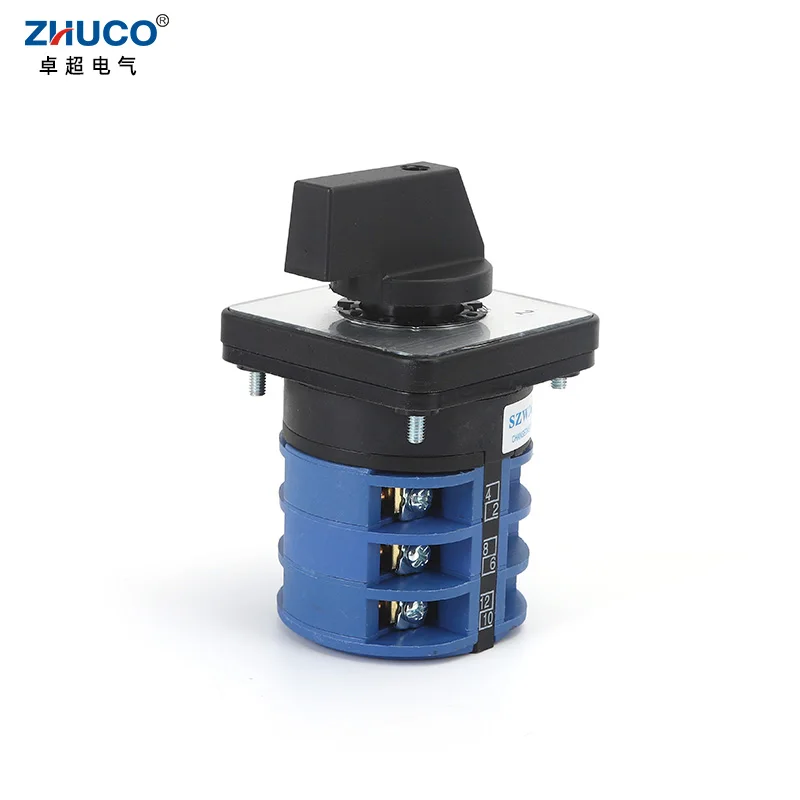 ZHUCO SZW26/LW26-32 32A On-Off-On  3 Position 1-4 Phase 1-0-2 Cam Automatic Changeover Switch D101.1 D202.2 D303.3 D404.4 240V