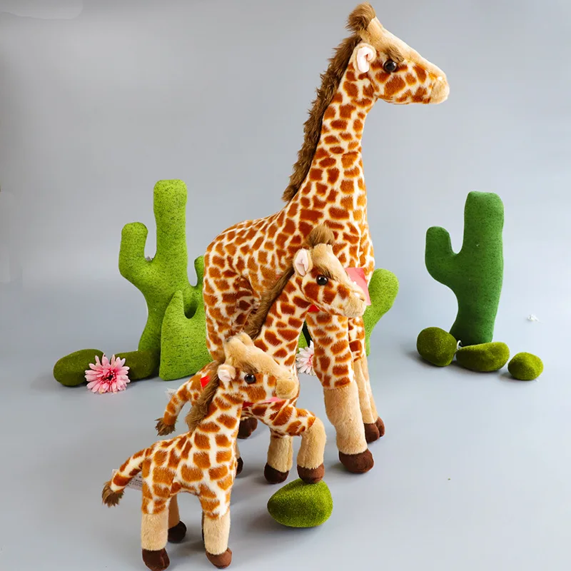 Linda girafa pelúcia brinquedo boneca macia bebê brinquedo aniversário presente w1847