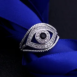Creative Evil Eye Finger Ring  Eye Ball Crystal Rings for Women Wedding Rings Individuation Jewelry Size 6 - 10
