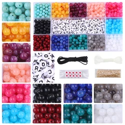 Jewelry Making Kit Acrylic Beads Alphabet Letter Heart Beads Gold CCB Beads Elastic String Box for DIY Earring Necklace Bracelet