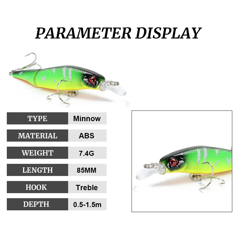 Señuelo swimbait articulado de vinilo – Realista para lucio y lubina - imagen 3