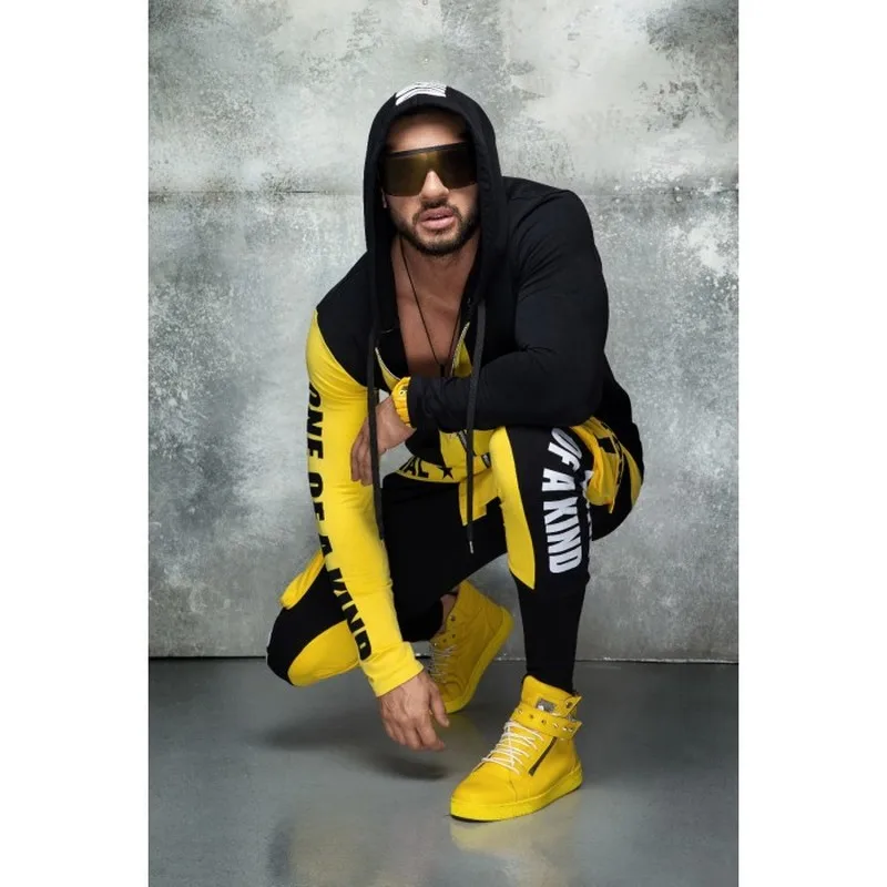 ZOGAA Sets Men Tracksuit Autumn Streetwear Fashion Hoodies Sweatpants Sweatsuit Letter Patchwork Casual Slim Suits Oversize Chic