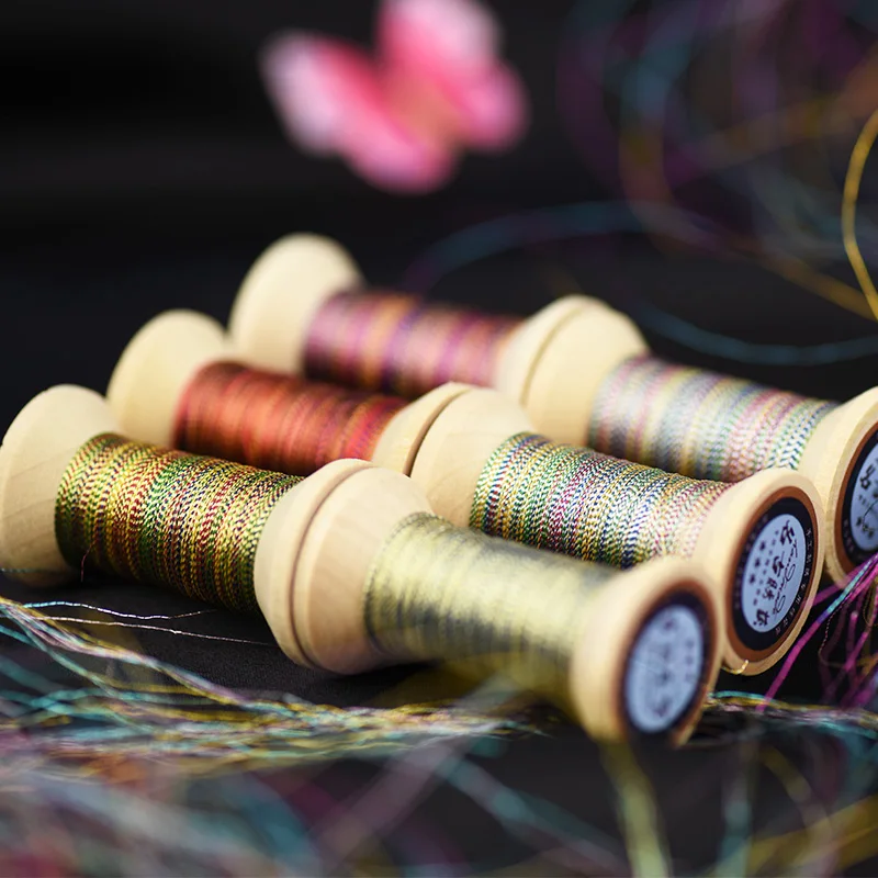 Dazzle colour series of Gold Line/French embroidery  thread/embroidery spool/colorful gold embroidery thread/ 50 meters/piece