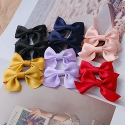 2pcs Children's Bow-knot Hair Clips Pink Red Purple Yellow Bow Headdress Cute Sweet Princess Hairpin Baby Girl Hair Accessories