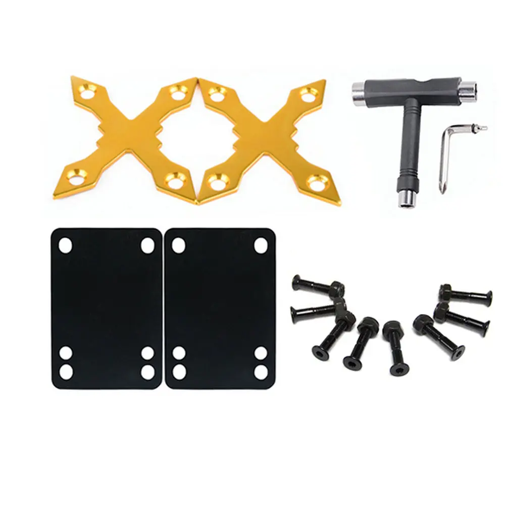 Longboard Anti Sink Gasket Dancing Board Metal Gasket Four Wheel Skateboard Bridge Hole Protection Foot Skateboard Gasket