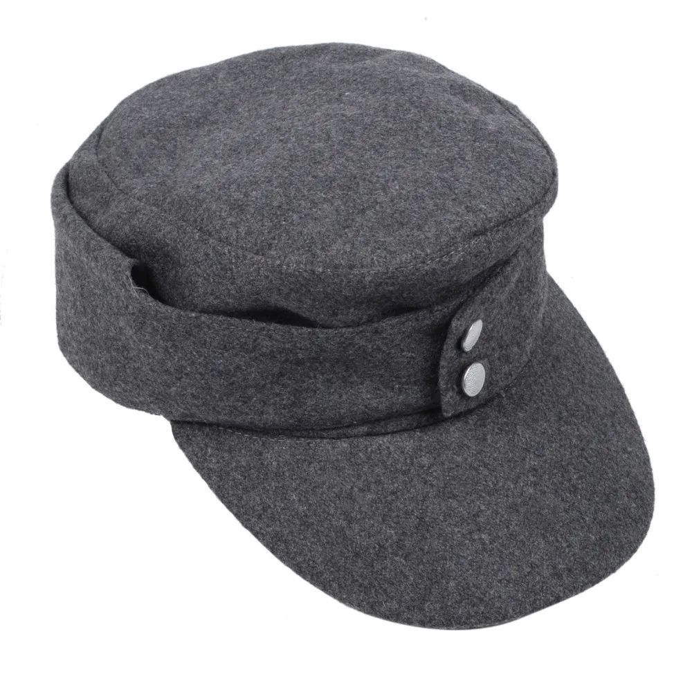 WWII WW2 GERMAN ARMY EM PANZER M43 M1943 FIELD WOOL CAP HAT GREY