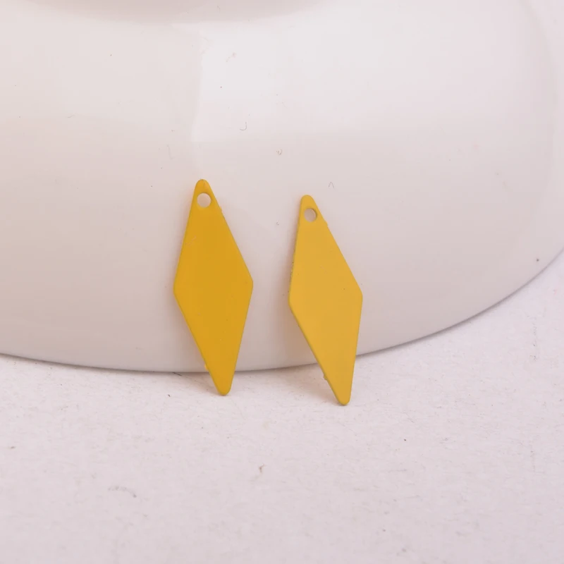 100 Stück AC10969 7*18mm Quadratische Anhänger Rhombus Ohrring Anhänger Zubehör für Damen Bijoux Geometrisch – Detail 10