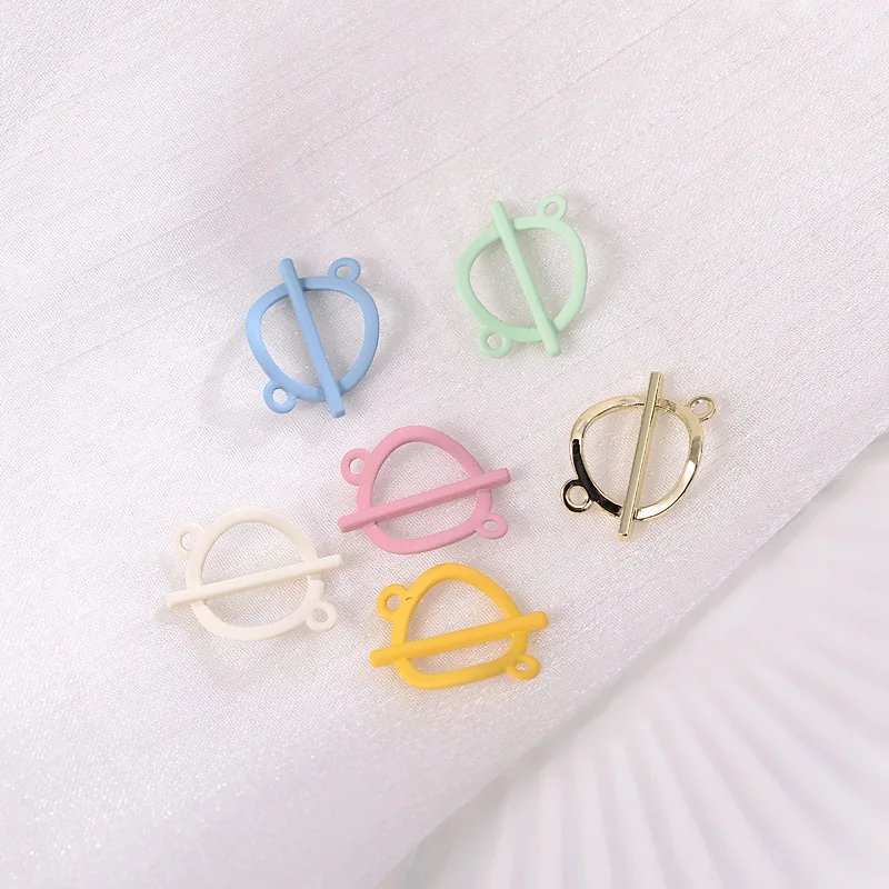 50pcs/lot spring color round rod double hanging connector jewelry accessories DIY homemade earrings hair materials