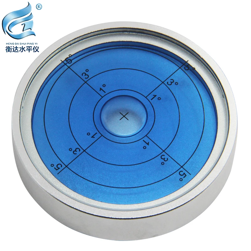 Materiale in Lega di alluminio 74*15mm con la Luce di Notte Circolare Livella a Bolla Strumento