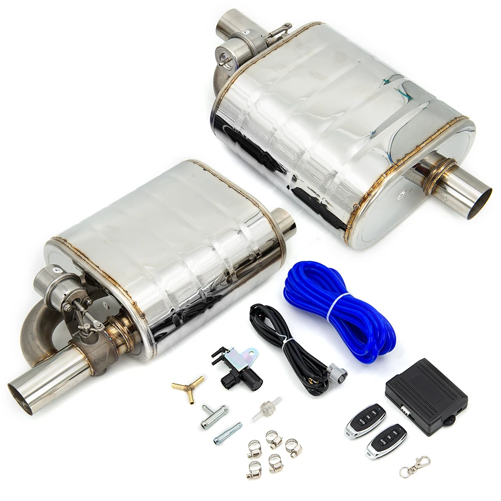 2/2.5/3 inch Single into single out Exhaust Muffler With Wireless Remote Controller Dump Valve Exhaust Cutout