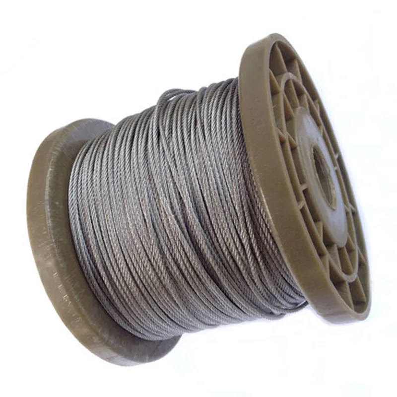 5 Meter Steel Flexible Wire Rope soft Cable Transparent Stainless Steel Clothesline Diameter 1mm 1.5mm 2mm 3mm 7*7