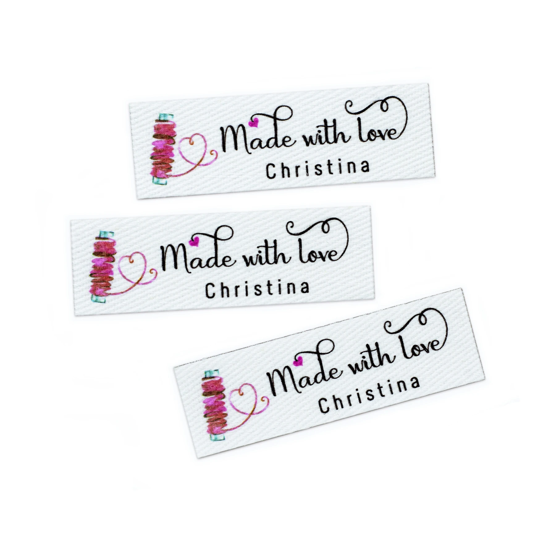 Custom Ironing Labels, Personalized Brand , Logo or Text, Clothing Labels,  Custom Printed Fabric Label (YT172)