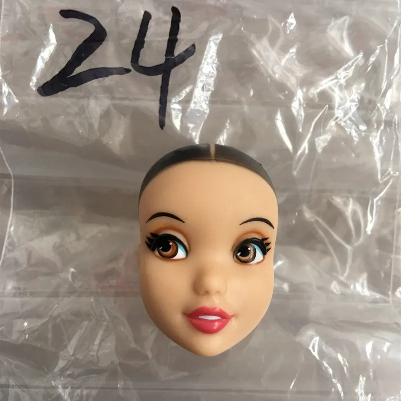 Lovely Princess Bald Head DIY Planting Long Soft Hair Doll Head Belle Snow white Baby Girl Favorite Princess Doll Part