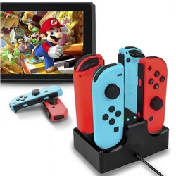 Зарядная док-станция Joy-Con светодиодный подсветкой и кабелем Micro USB для консоли Nintendo Switch