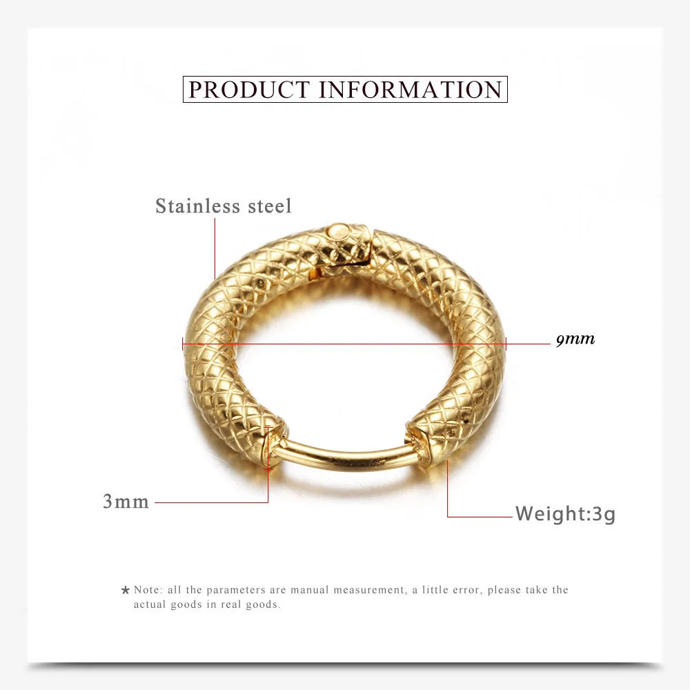 New Arrival Stainless Steel Hoop Earrings Stripes Huggie Earrings Circle Fashion Earrings for Girls Kids Jewelry