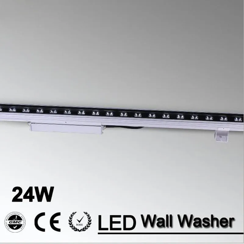 10pcs/lot LED Wall Washer Light 24W 1000mm*46*46mm AC85-265V IP65 Waterproof garden light Outdoor Lighting