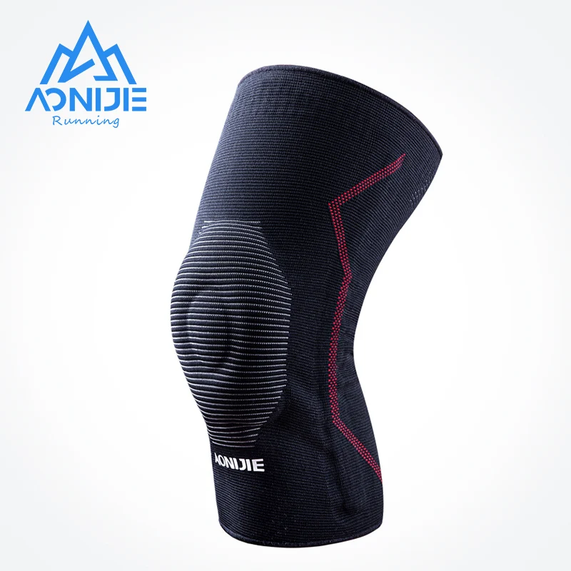 AONIJIE E4409 One Piece Double Protective Knee Brace Support Compression Sleeve Knee Pad Massage Silicone Kneepad For Running