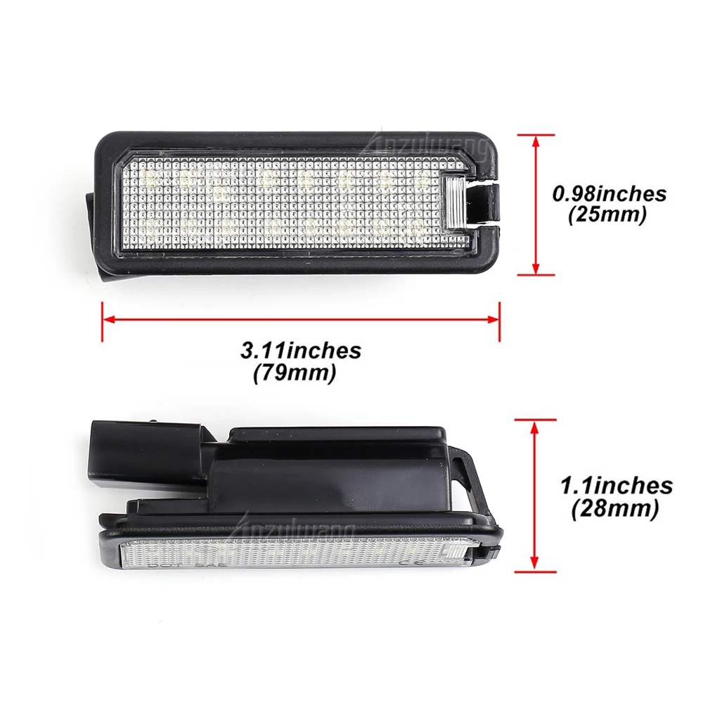 License Plate LED Light Universally Used For VW/Golf MK6 MK7 /Passat B7 CC Scirocco 35D 943 021 A Led Driving Lamp White