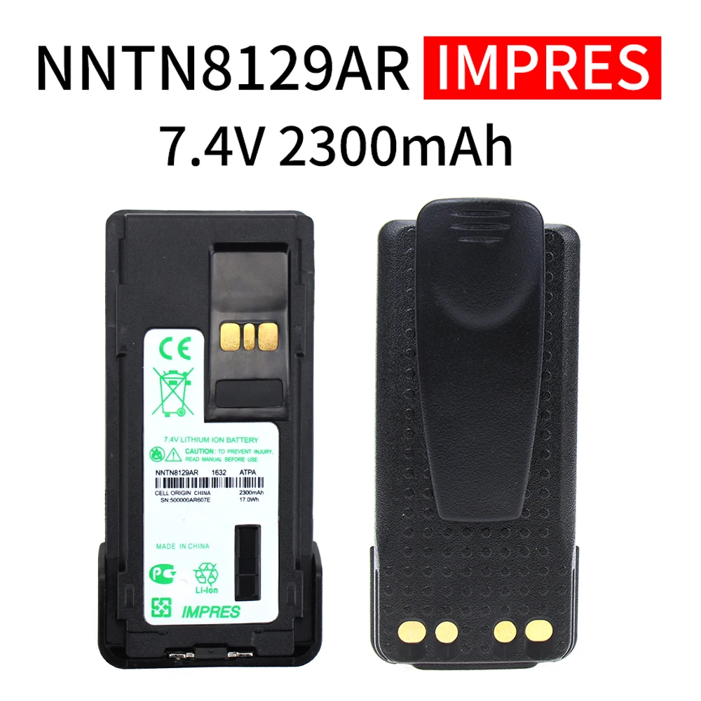 

NNTN8129AR 7.4V 2300mAh IMPRES Li-Ion Battery for Motorola P8668 P8660 GP328D GP338D XPR7350 Two Way Radio Replacement Battery