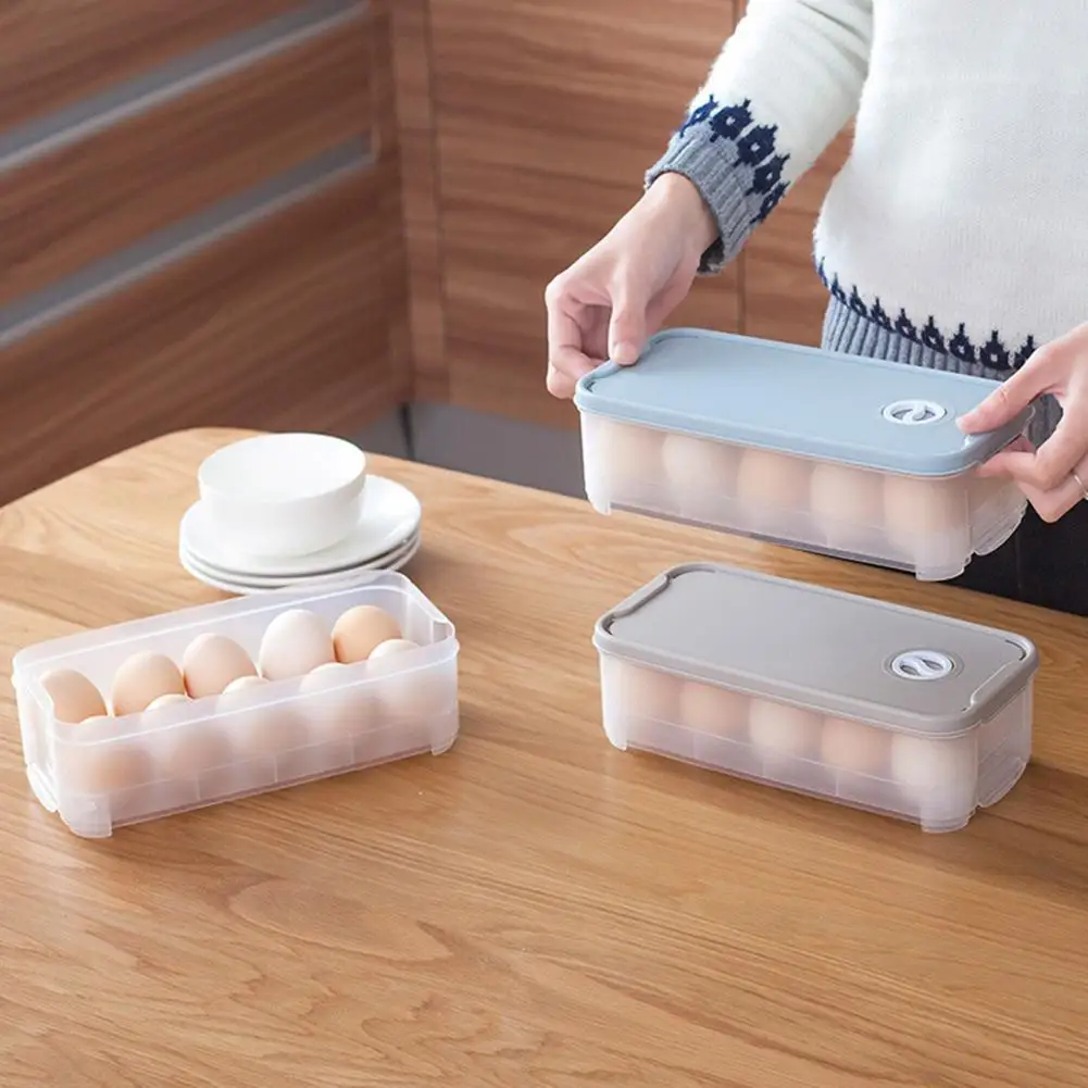 10/20Grids Egg Holder Food Storage Container Refrigerator Egg Storage Box Egg Plastic Dispenser Airtight Fresh Preservation Tool