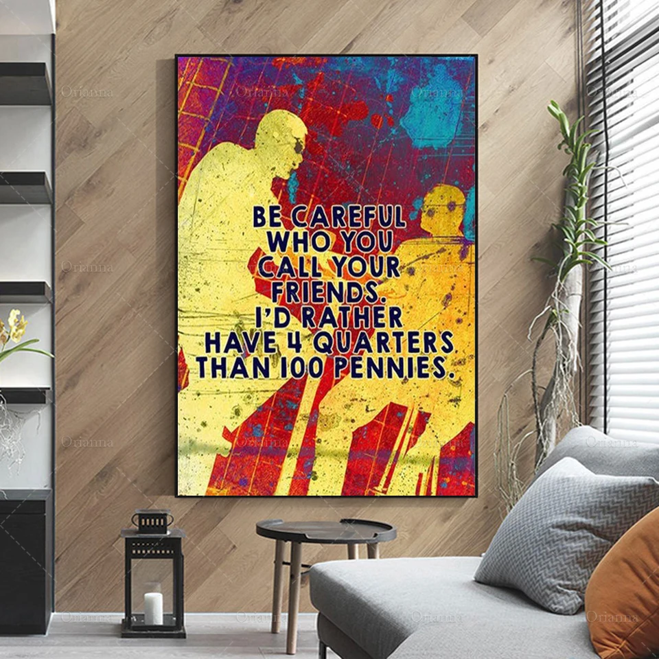 Be Careful Who You Call Your Friends Canvas Wall Art Motivational Success Wall Art, Motivational Office Decor, Posters Prints