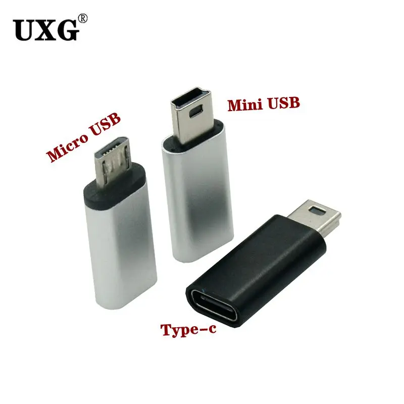 USB Type C To Mini Micro USB Android Adapter Connector For Smart Phone Tablet Micro Mini USB 5pin Male Type C Female Converter